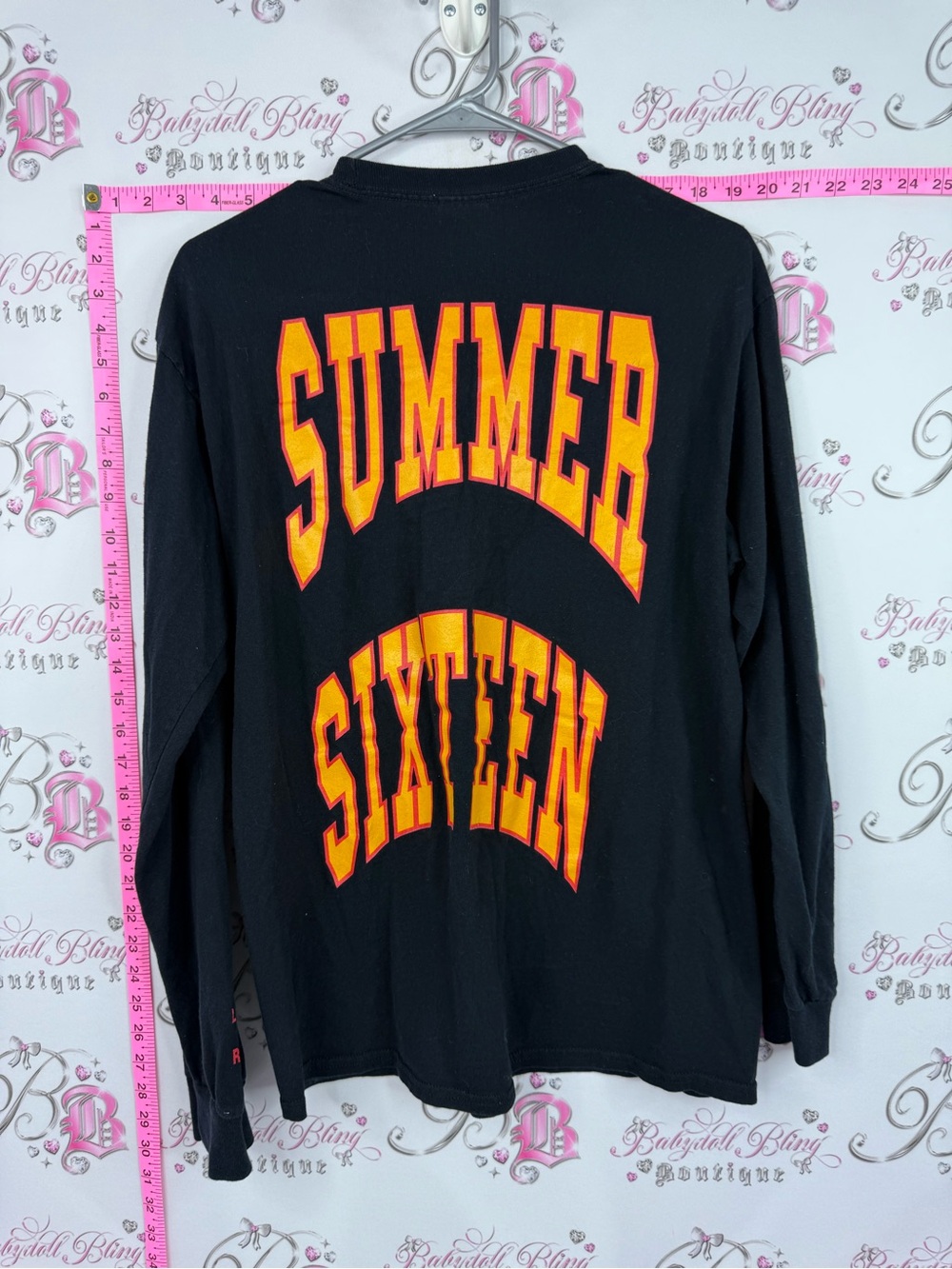 Gildan Black Long-Sleeve Tee with Yellow-Orange "REVENGE" Graphic